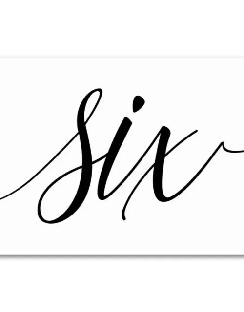 Wedding Table Numbers - Luxe Typography (Black) 6