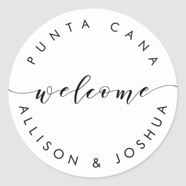 Welcome Sticker Tags for Guest Hotel Welcome Bags