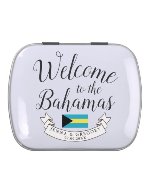 Welcome to Bahamas | Destination Wedding Custom Jelly Belly Tin