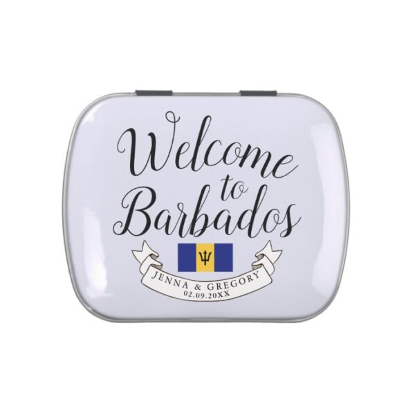 Welcome to Barbados | Destination Wedding Favor Candy Tin