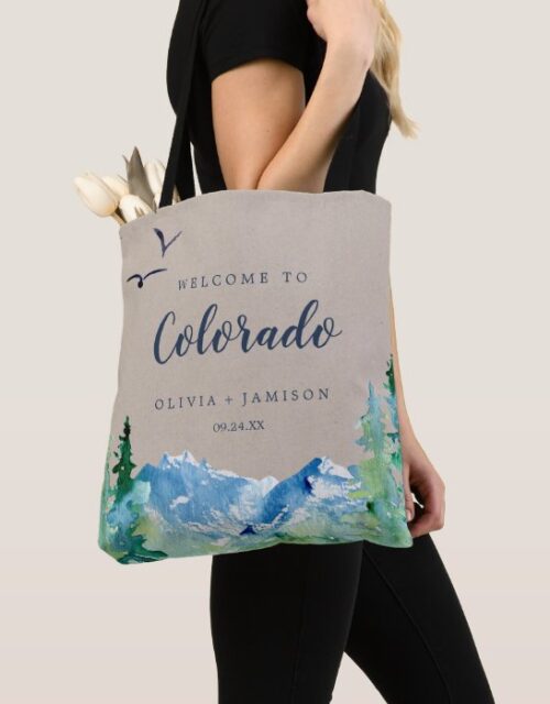 Welcome to Colorado Kraft Wedding Welcome Tote Bag
