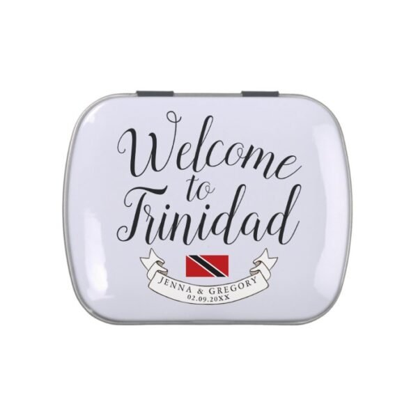 Welcome to Trinidad | Destination Wedding Favor Candy Tin