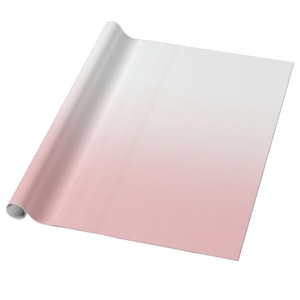 White and Coral Pink Ombre Wrapping Paper