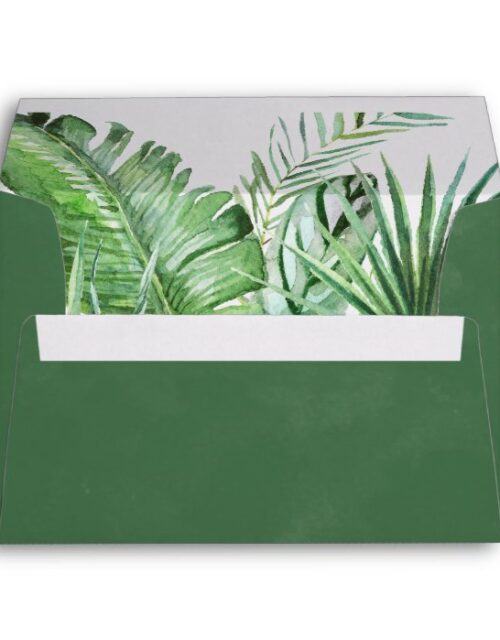 Wild Tropical Palm Wedding Invitation Envelope