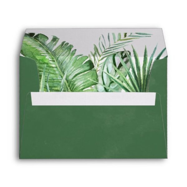 Wild Tropical Palm Wedding Invitation Envelope