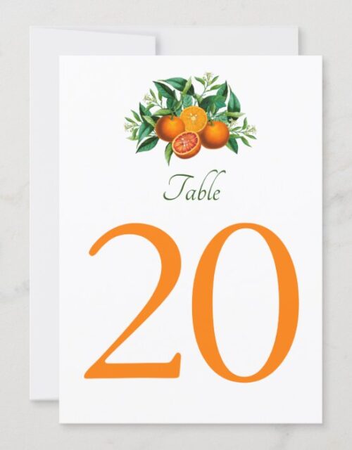 Zesty Citrus Orange Dream Wedding Table # Invitation