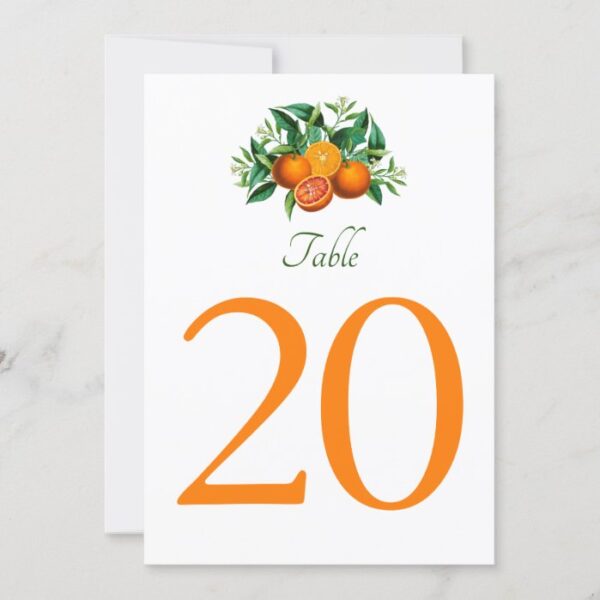 Zesty Citrus Orange Dream Wedding Table # Invitation